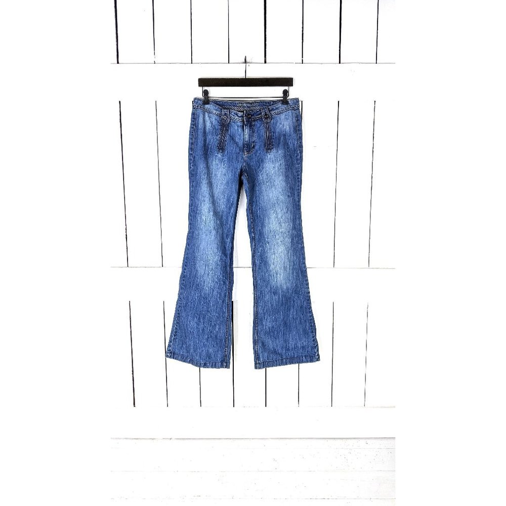 Light blue boot slight flare cotton stretch denim jeans